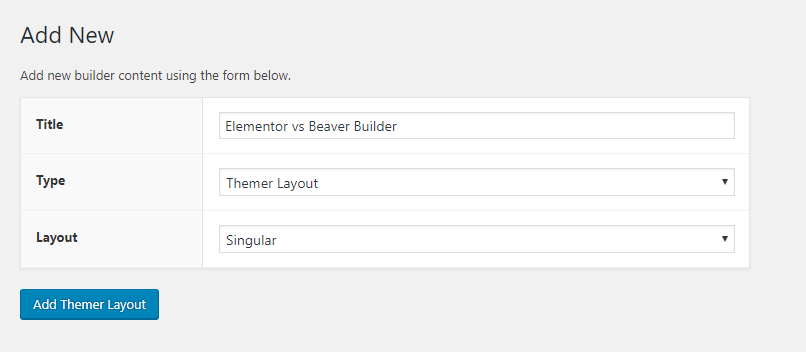 beaver themer interface