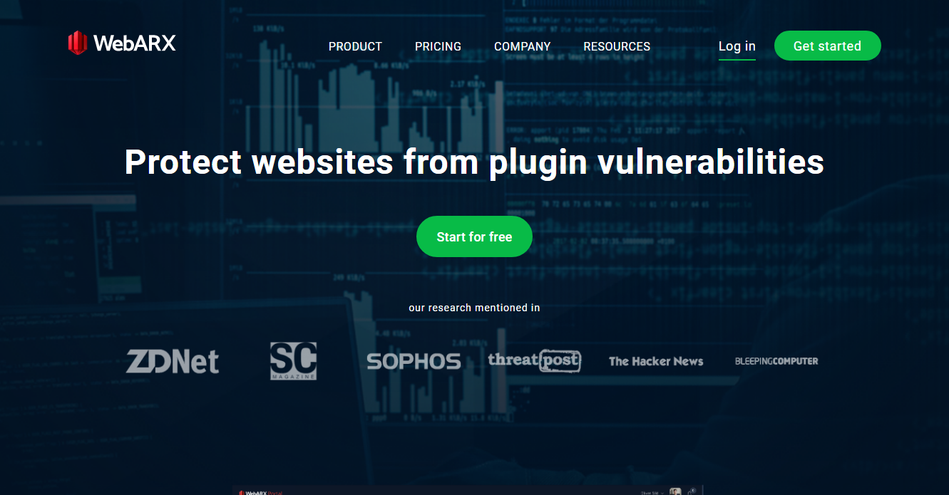 WebARX security plugin