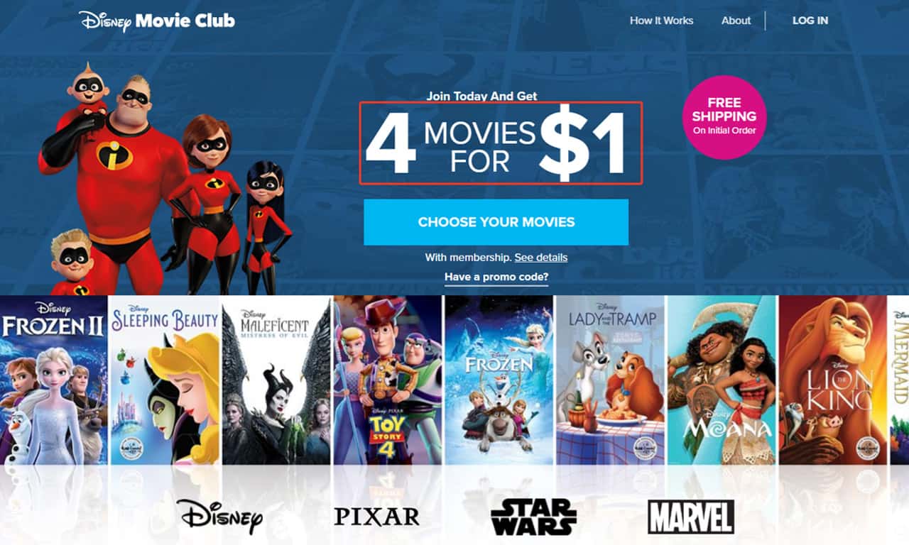 Disney movie club pricing