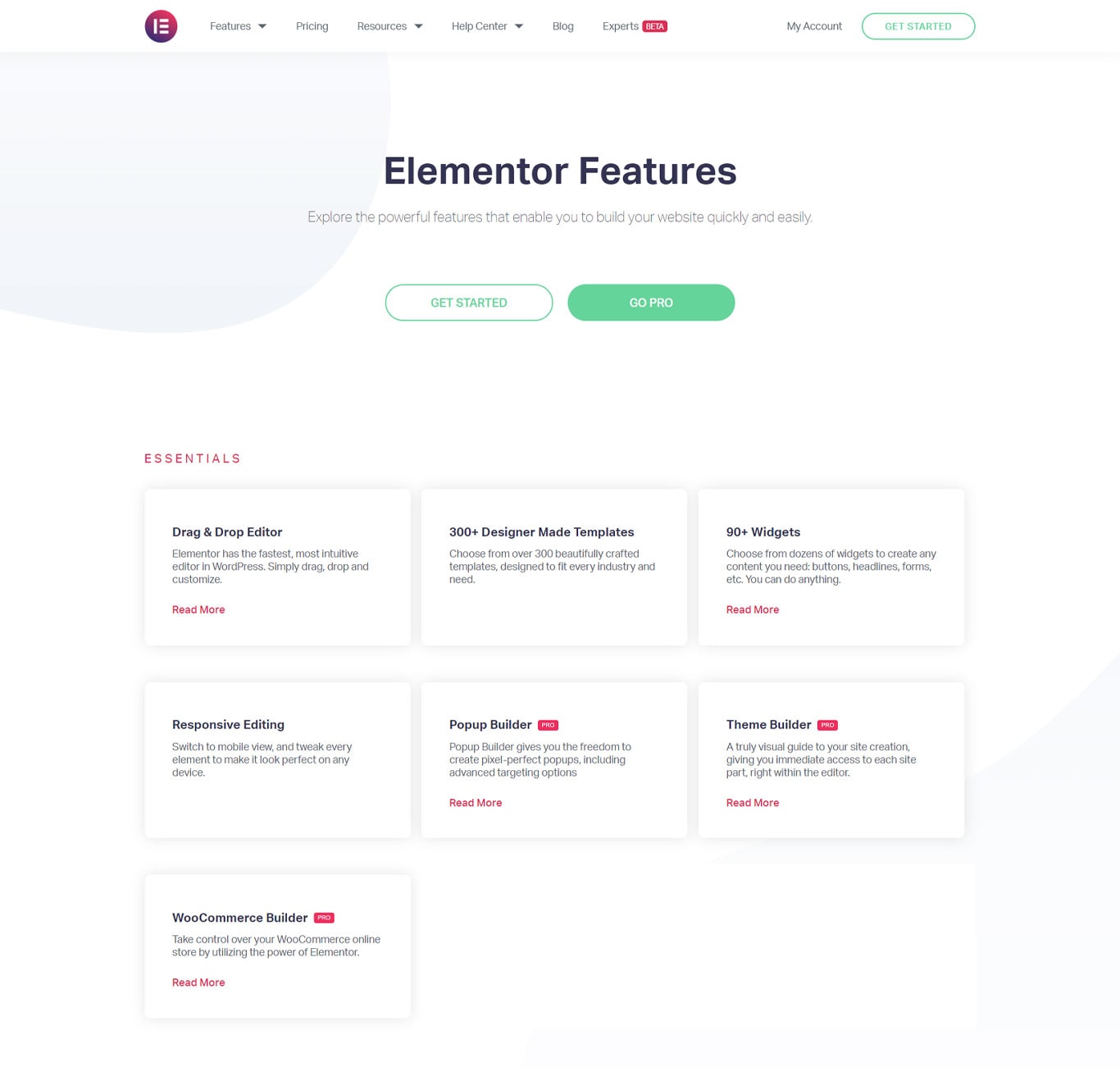 Elementor features image