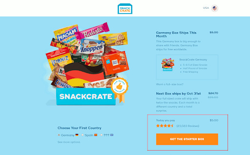 SnackCrate subscription services