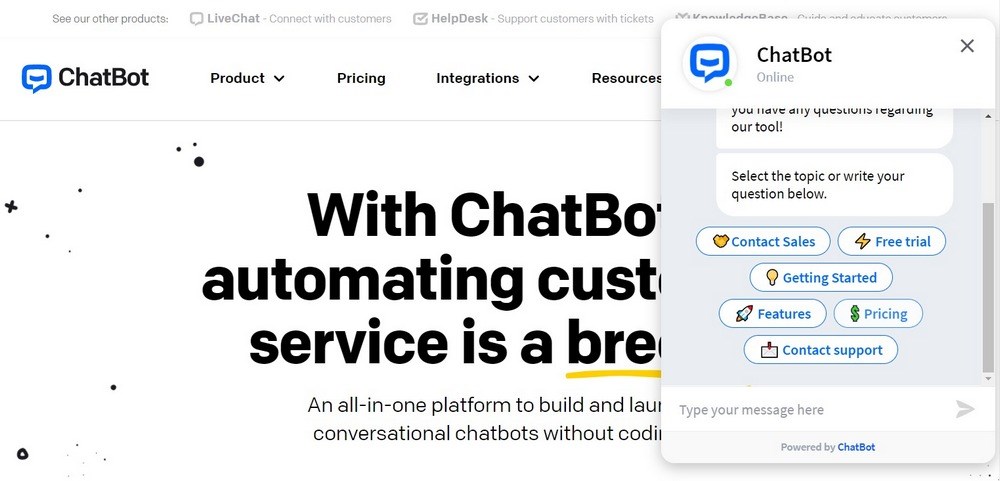 ChatBot Chatbot Software for Your Website