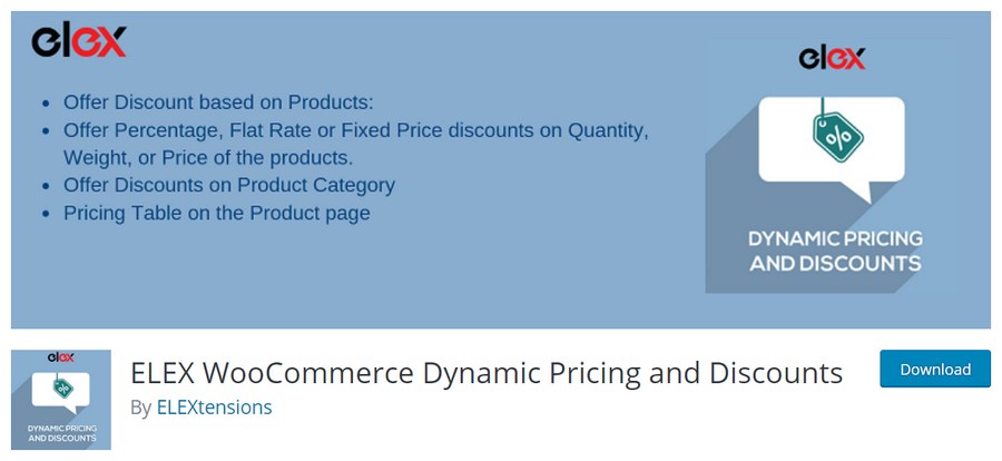ELEX WooCommerce Dynamic Pricing and Discounts WordPress plugin