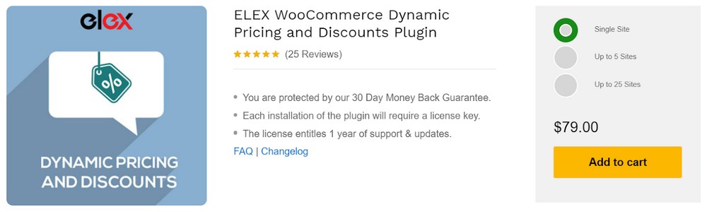 ELEX WooCommerce dynamic pricing and discount plugin WordPress