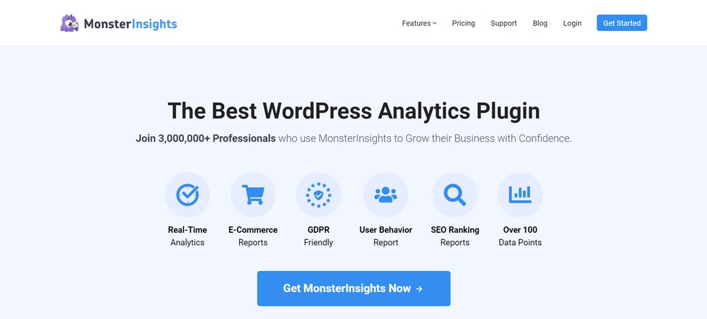 MonsterInsights Google Analytics plugin for WordPress