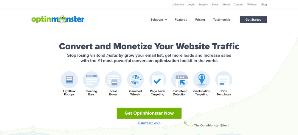 OptinMonster lead generation software for marketers